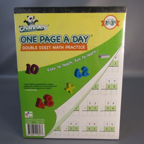 One Page A Day Double Digit Math Practice Workbook Lot of 10 for 1st-3rd‎ Grade - Picture 1 of 3